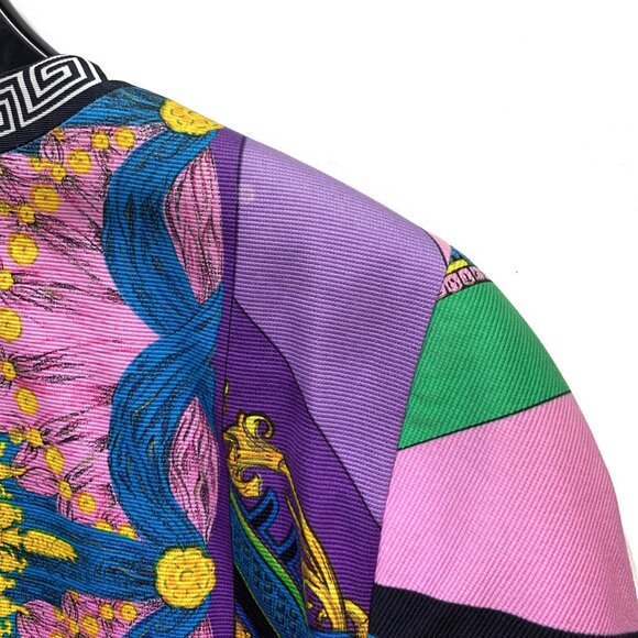 Gianni Versace Vintage Purple Multi-Prints Cropped Jacket - Picture 7 of 10